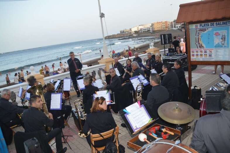 Imagen de un concierto anterior de la Banda Municipal de Música en Salinetas (Foto TA)